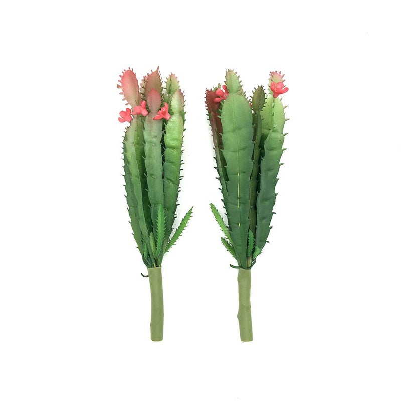 EBUYOM 2 PCS Mini Artificial Succulents Plants Unpotted Faux Cactus Fake Succulent Bouquet Arrangements Faux Plants DIY for Garden Decor Home Decoration Greenery Set (Mini Cactus) - Image 1